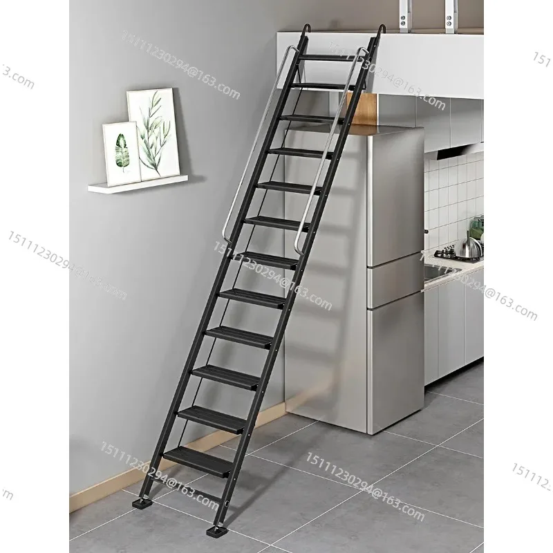 

Ladder Household aluminum alloy folding loft ladder Indoor escalator Thickened engineering ladder Mobile portable stair climbing