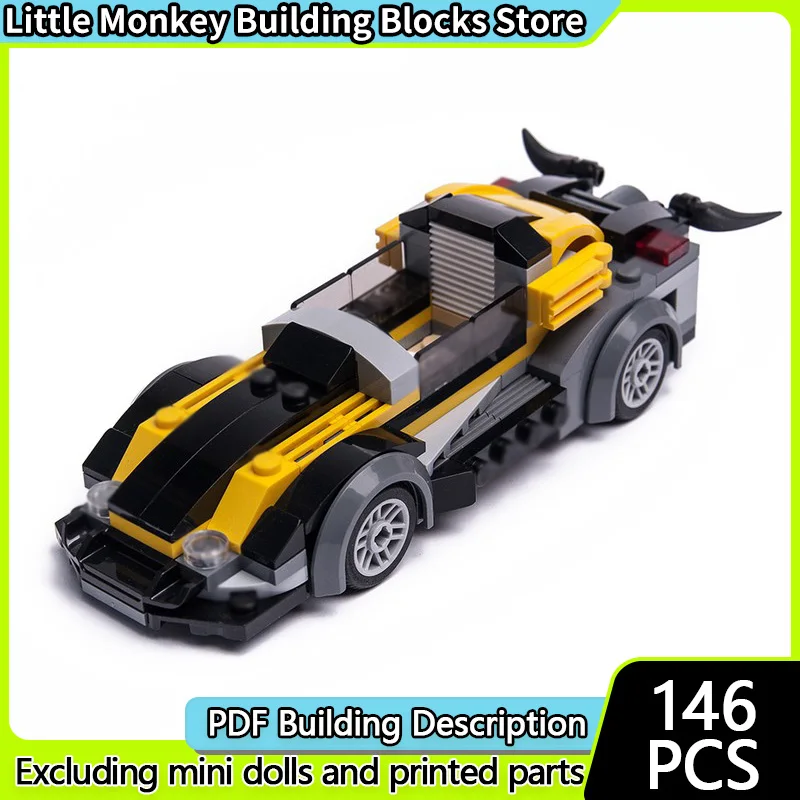 

Модель скоростного гоночного автомобиля MOC, строительные кирпичи, городской гоночный автомобиль, модульная технология, детские праздничные подарки, сборные игрушки, костюм