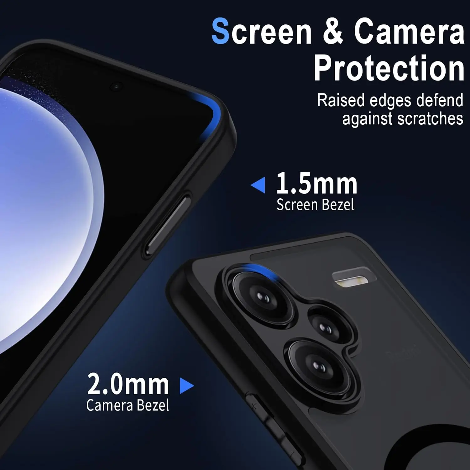 Case for Magsafe Magnetic Wireless Charge Matte Soft Bumper Hard Plastic Cover for Xiaomi Redmi Note 13 Pro Plus