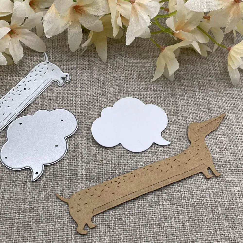 Speech bubble dog Metal Cutting Dies Stencils For DIY Scrapbooking Decorative Embossing Handcraft Die Cutting Template Mold