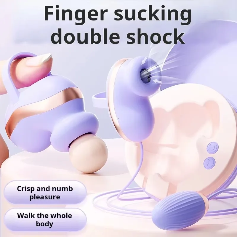 جهاز مساج صغير قوي برأسين للنساء هزاز مص G-Spot مناسب للأعمار من سن 18 عامًا