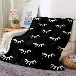 Digital Printed Eyelash Velvet Soft Plush Blanket Flannel Blanket Home Living Room Bedroom Bed Sofa Lunch Break Picnic Blanket