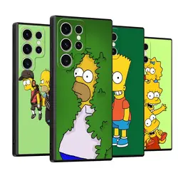 The-Simpsons Homer Marge Bart Maggie Phone Case for Samsung Galaxy S23 Ultra S22 S21 FE S20 S10 S10E Note 20 10 Plus Coque