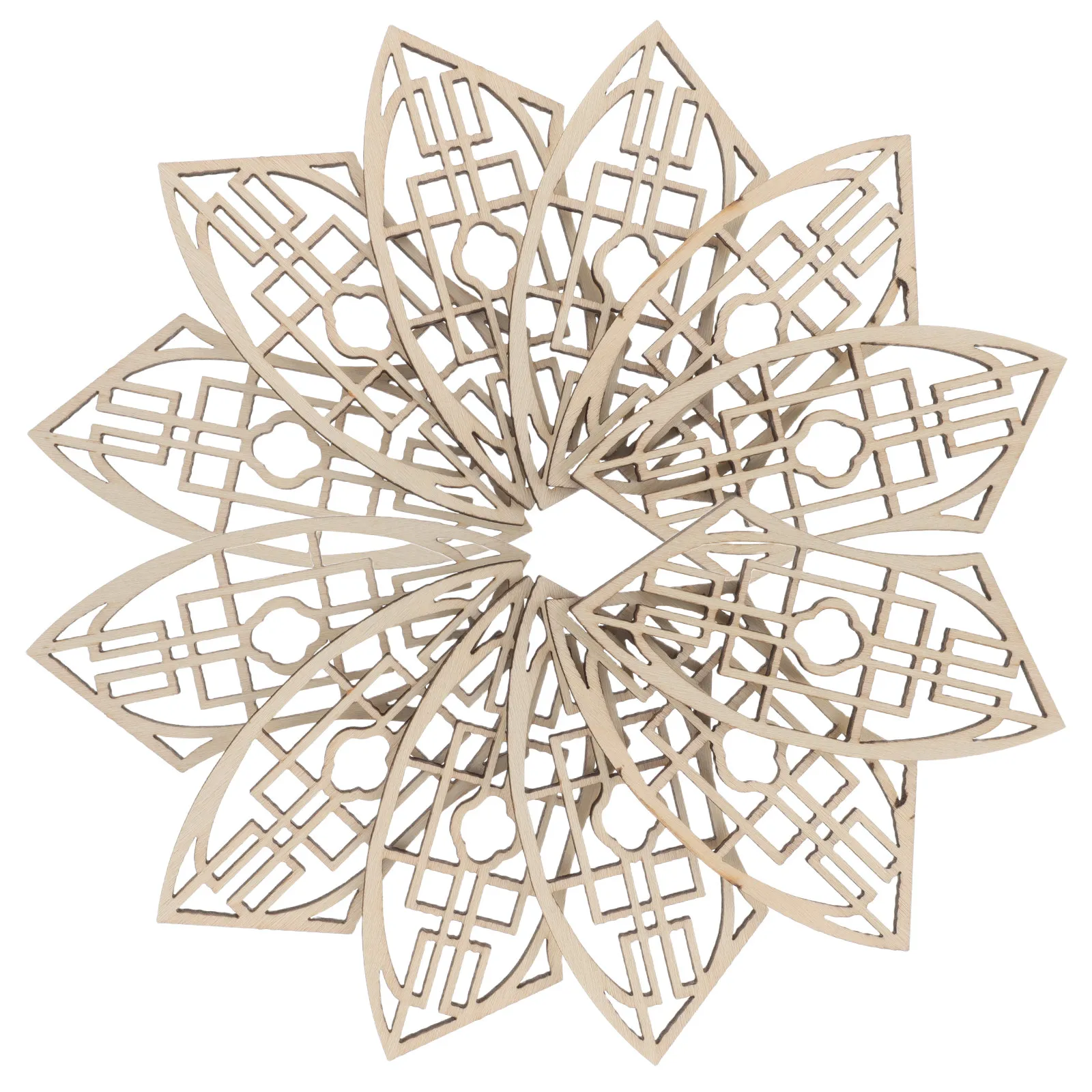 

20 шт. ретро-декоративных деревянных ширм-перегородок в китайском стиле с миниатюрной резьбой для украшения кукольного домика - маленькие