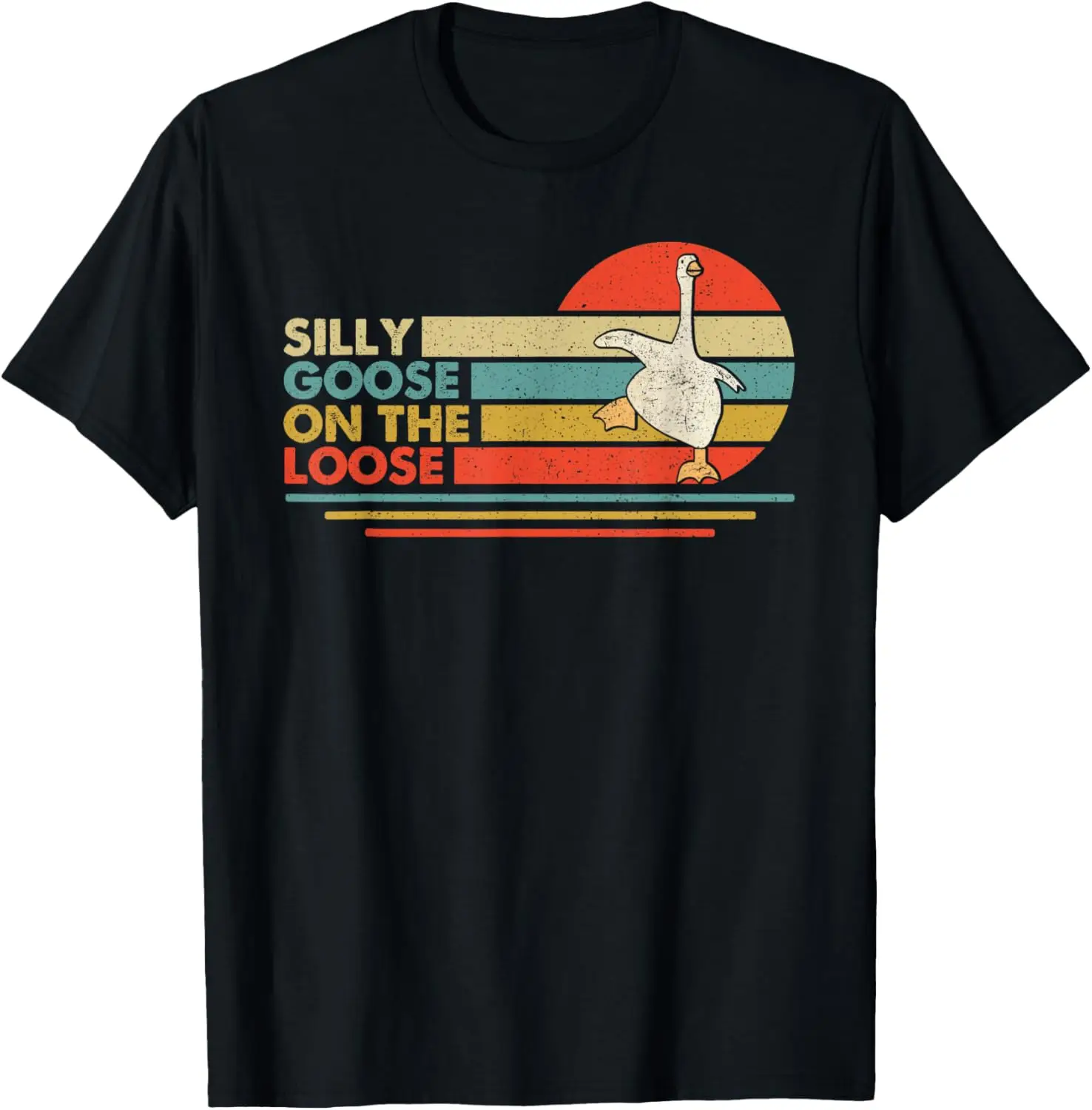 

Silly Goose On The Loose Забавная университетская футболка Silly Goose Honk