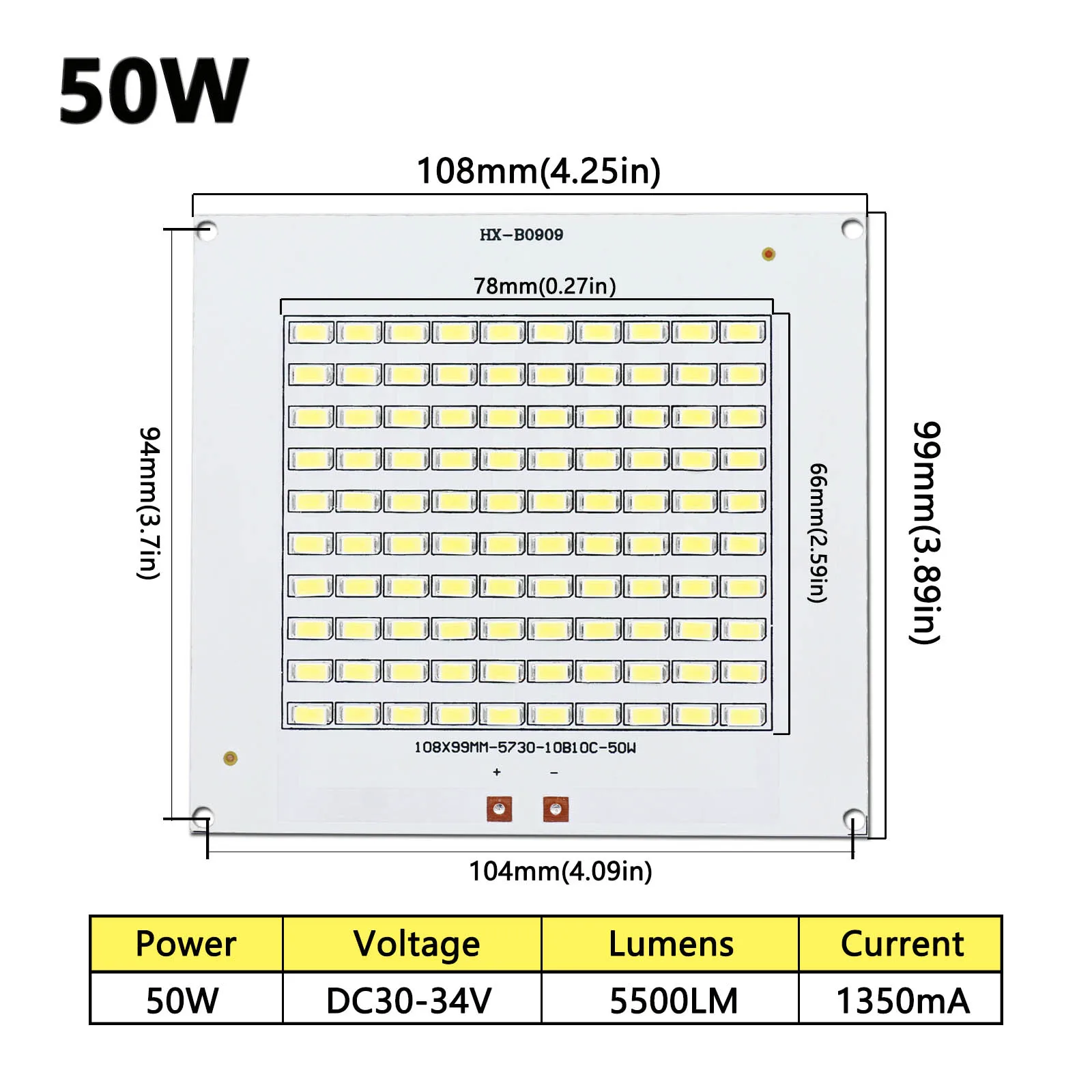 50W 100W 150W 200W LED SMD5730 Chip Lamp Bead With LED Driver High Power LED Floodlight 30-36V For Indoor Outdoor DIY PCB Kit