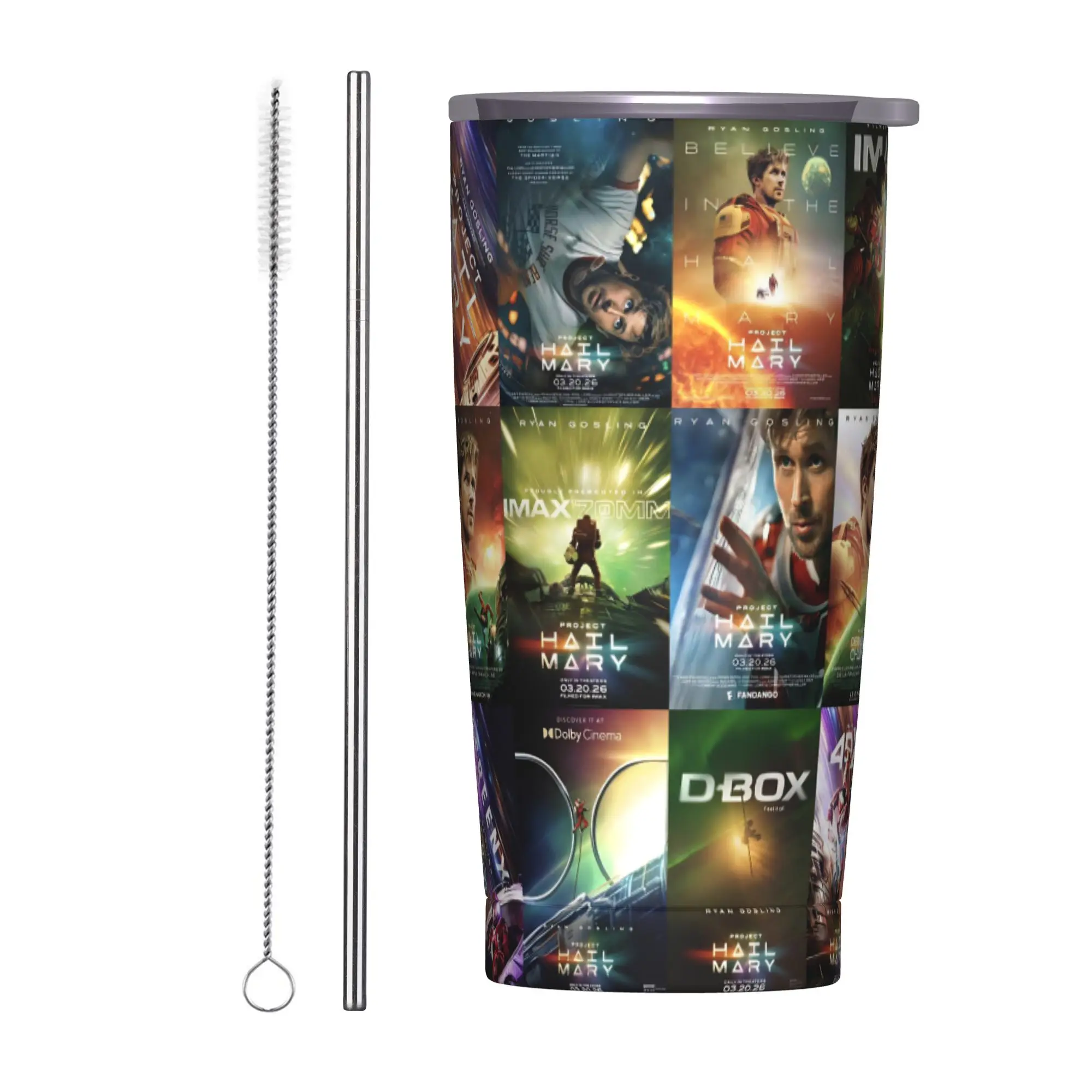 Project Hail Mary Tumbler Vacuum Insulated 2026 Sci-Fi Movie Thermal Cup Stainless Steel School Mug Water Bottle, 20oz