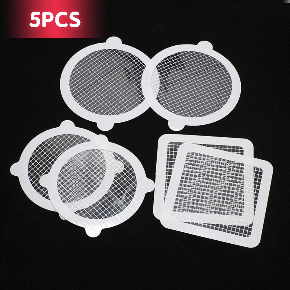 5PCS Disposable Floor Drain Stickers Anti-hair Filter Bathroom Sewer Anti-clogging Stickers Self-adhesive Floor Drain Stickers