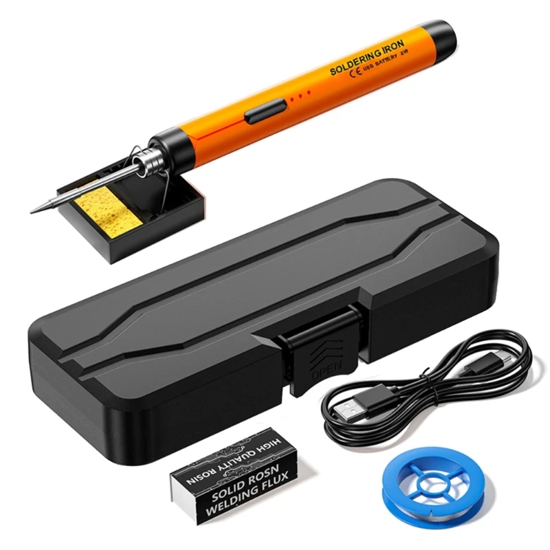 Multipurpose USB Soldering Iron Set With Rechargeable Battery Portable Solder Toolkit Accessories For Home And Hobby Use