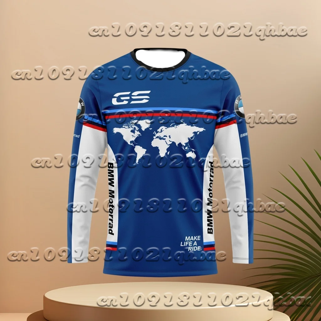 

2025 Men's And Women's Motorcycle Racing Loose Long Sleeved T-Shirt Summer Hot Selling Quick Drying Printed Long Sleeved Shirt