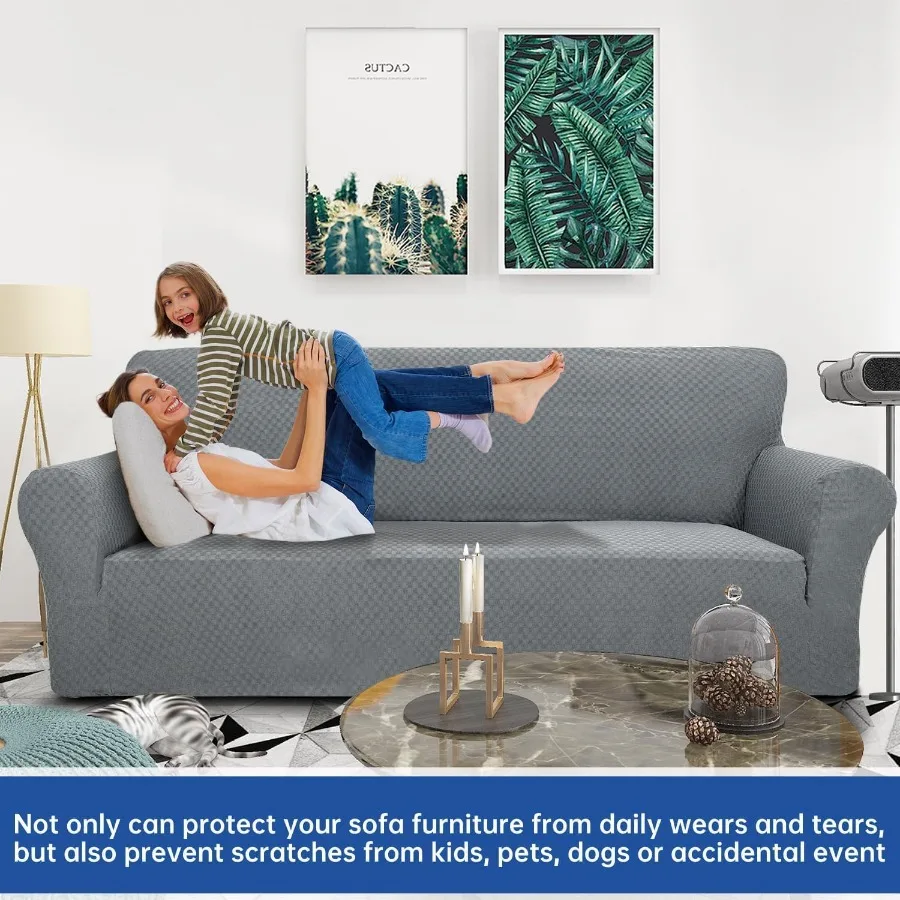 최신 자카드 디자인 고탄력 소파 커버 (3인용 소파, 반려동물/강아지/고양이 방지, 미끄럼 방지, 마법의 탄성 가구 커버)