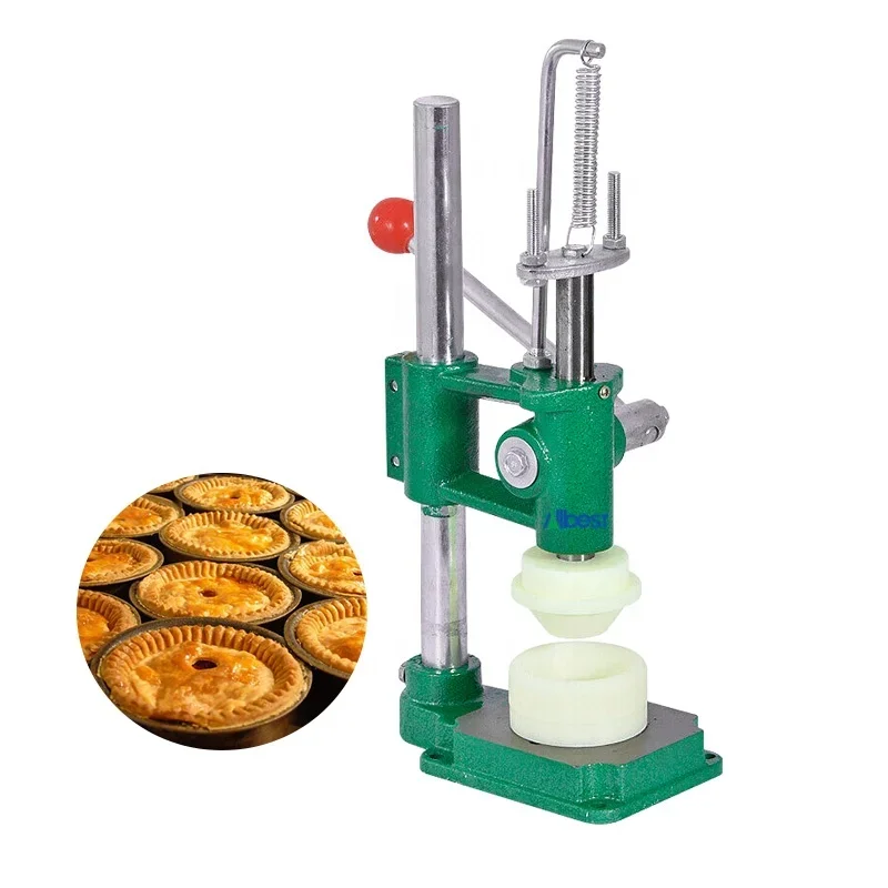 

Large Pastry Crust Press Flatten Machine And Chocolate Pocket Pie Cake Shaping Machinery Hand Meat Pie Making Machine