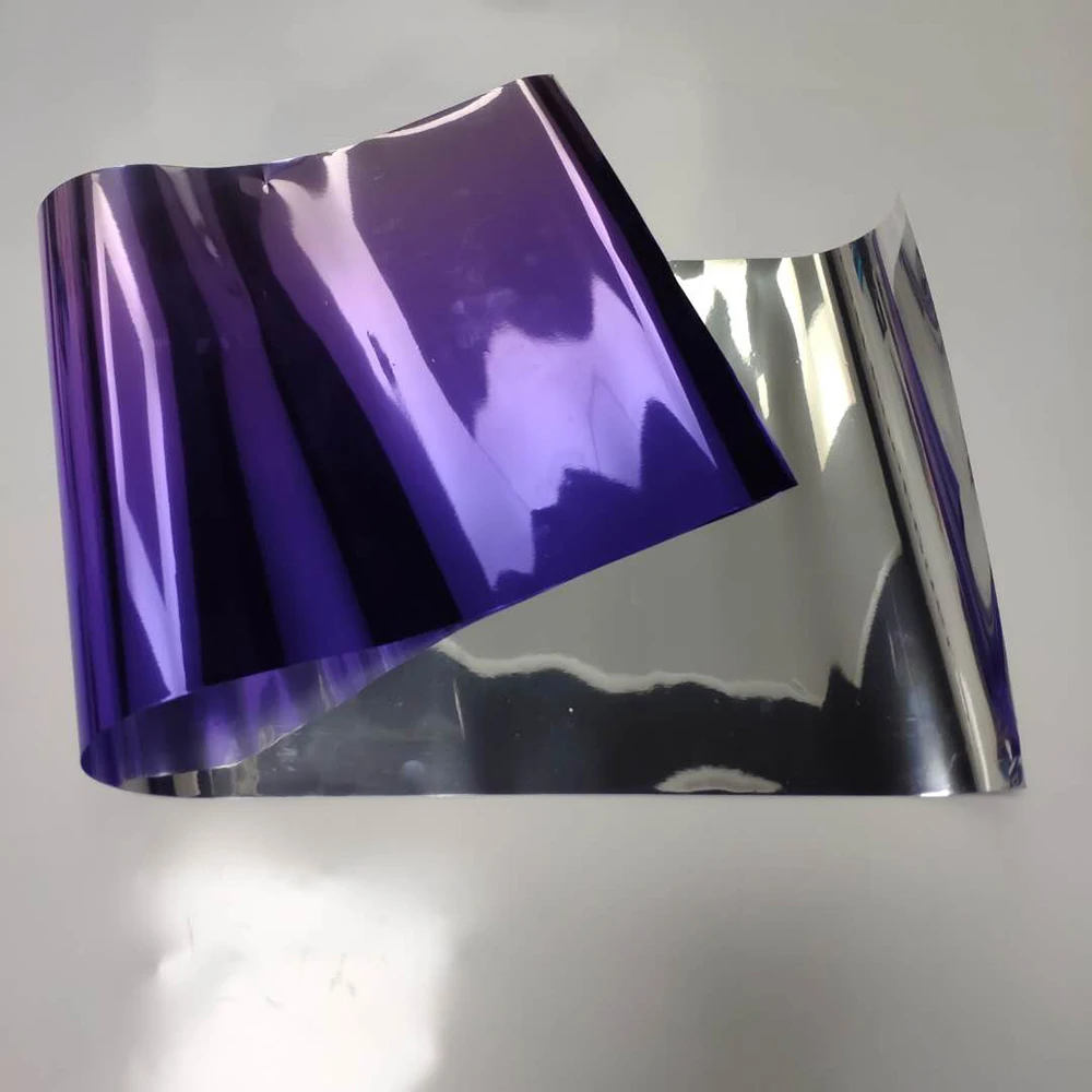 50cmX30m Two Tone Metallic Car Window Reflective Film Gradient Color Change Auto Building Privacy Window Foil Sticker