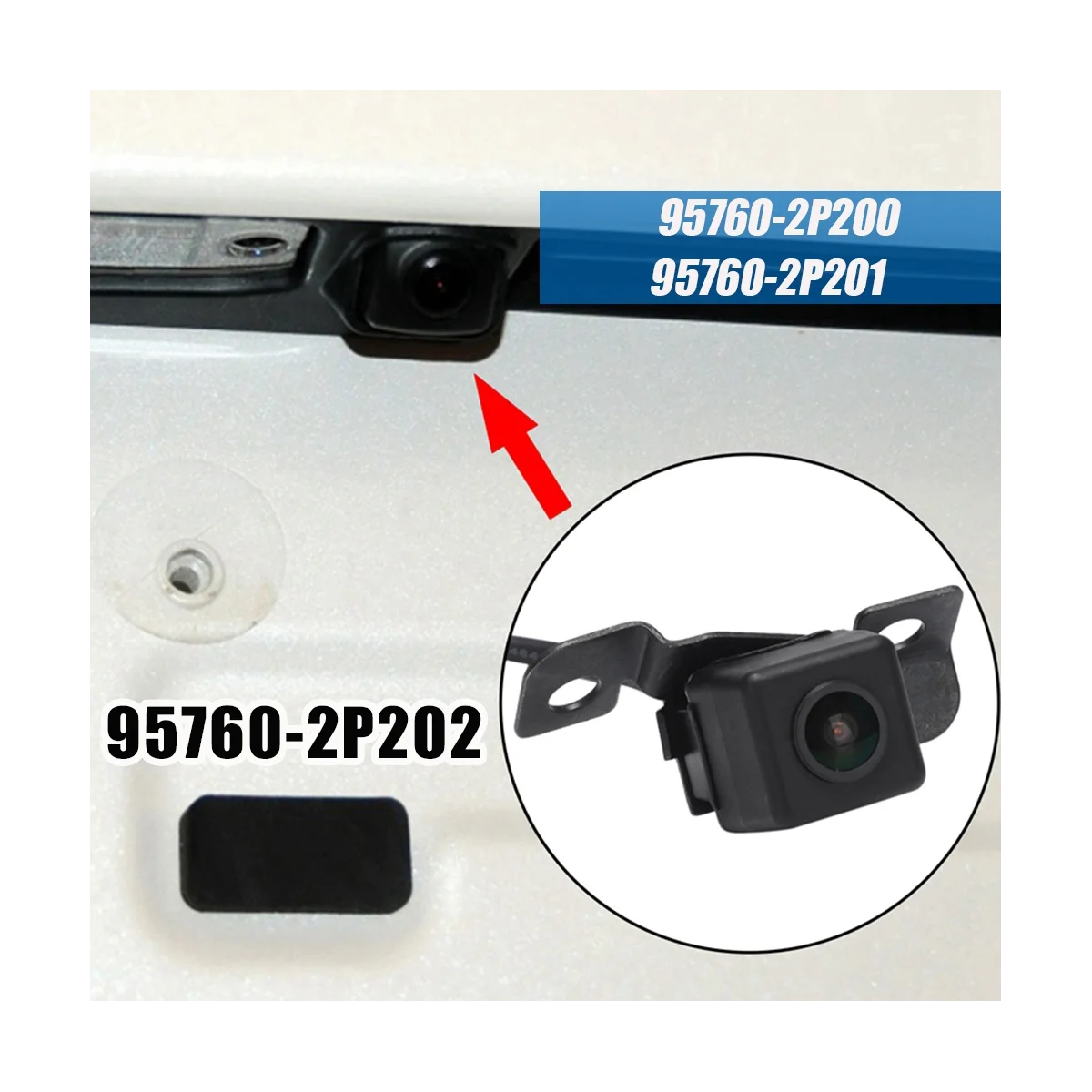 Cámara de visión trasera para coche, accesorio de marcha atrás 95760-2P200 para Kia Sorento 2009-2012, asistencia de estacionamiento, 957602P200 957602P201