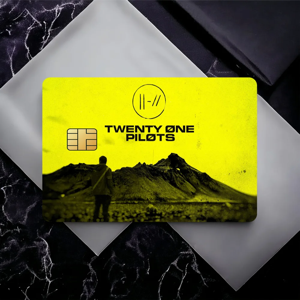 Band T-Twenty One P-Pilots Clancy Bank Credit Cards Bus Pass Stickers Cool Decoration Waterproof 4PCS Card