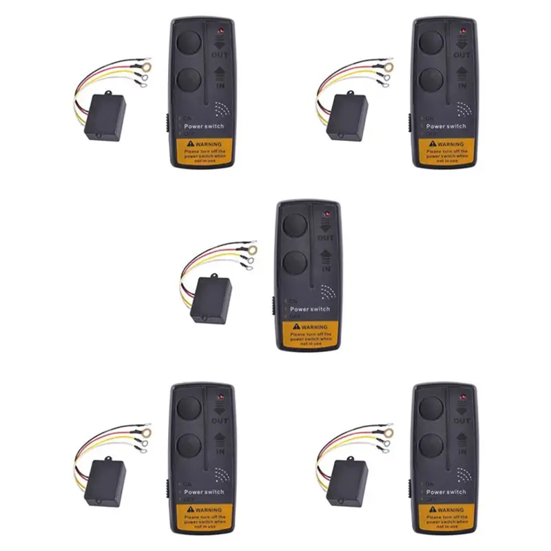 

Unique 5X 12V Wireless Winch Remote Control Kit Handset For Car ATV SUV UTV Universal