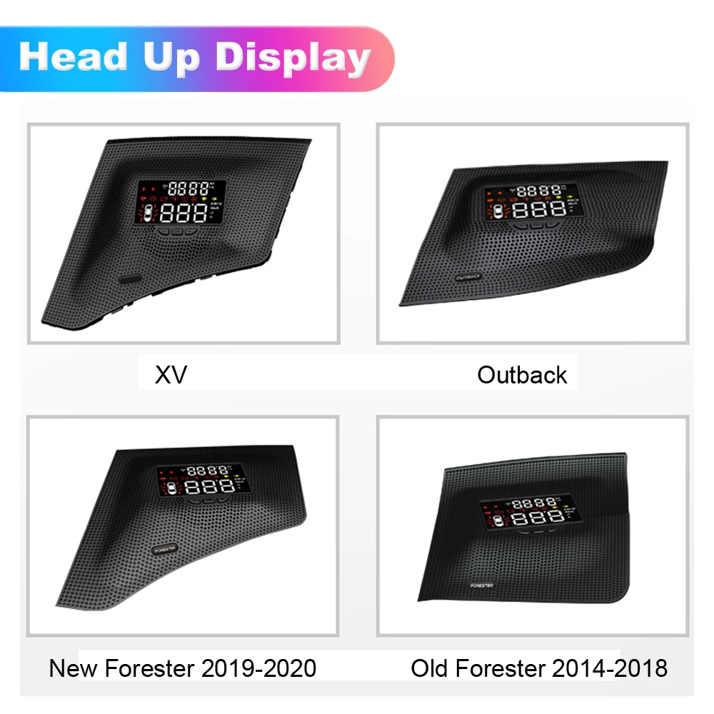 For Subaru Forester/XV/Outback 2014-2023 Car Electronic Accessories Head Up Display HUD Safe Driving Screen Alarm System