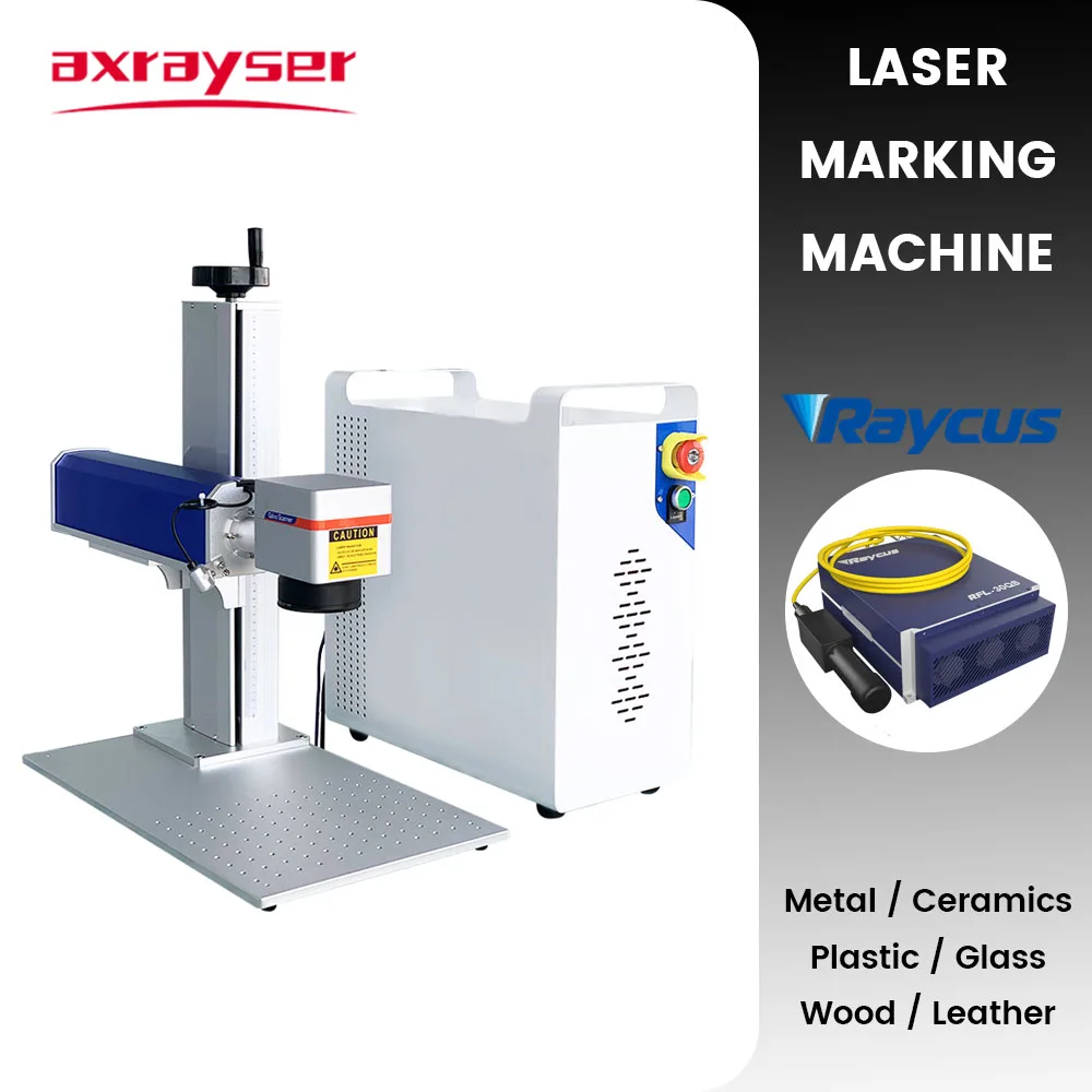 

Axrayser Fiber Laser Marking Machine 20W 30W 50W Raycus Laser Source 110*110mm for Cutting Metal Plastic Glass Wood Jewellery