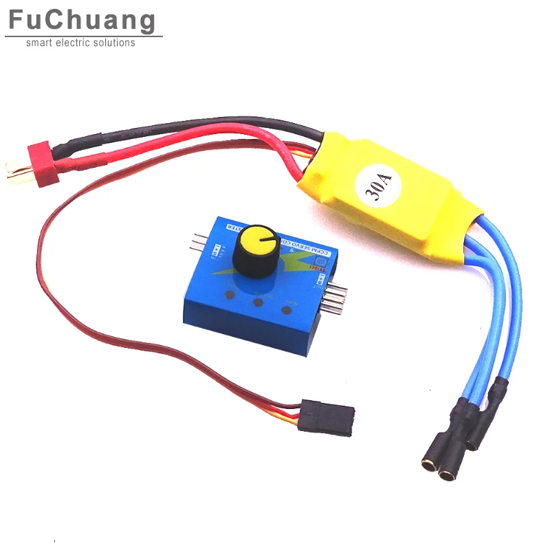 DC 12V 30A high power brushless motor speed controller with ESC tester 3 gear indicator Steering gear tester set for XXD drone