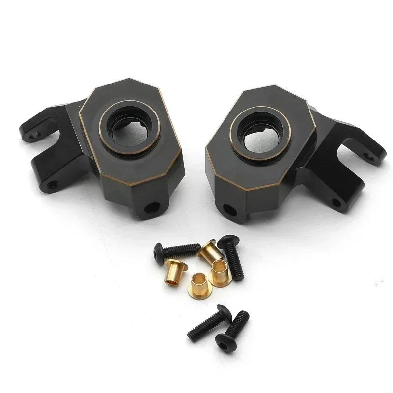 Black Coating Brass Front Steering Cup Steering Knuckle for Axial SCX10 PRO 1/10 RC Crawler Car Upgrade Parts Accessories