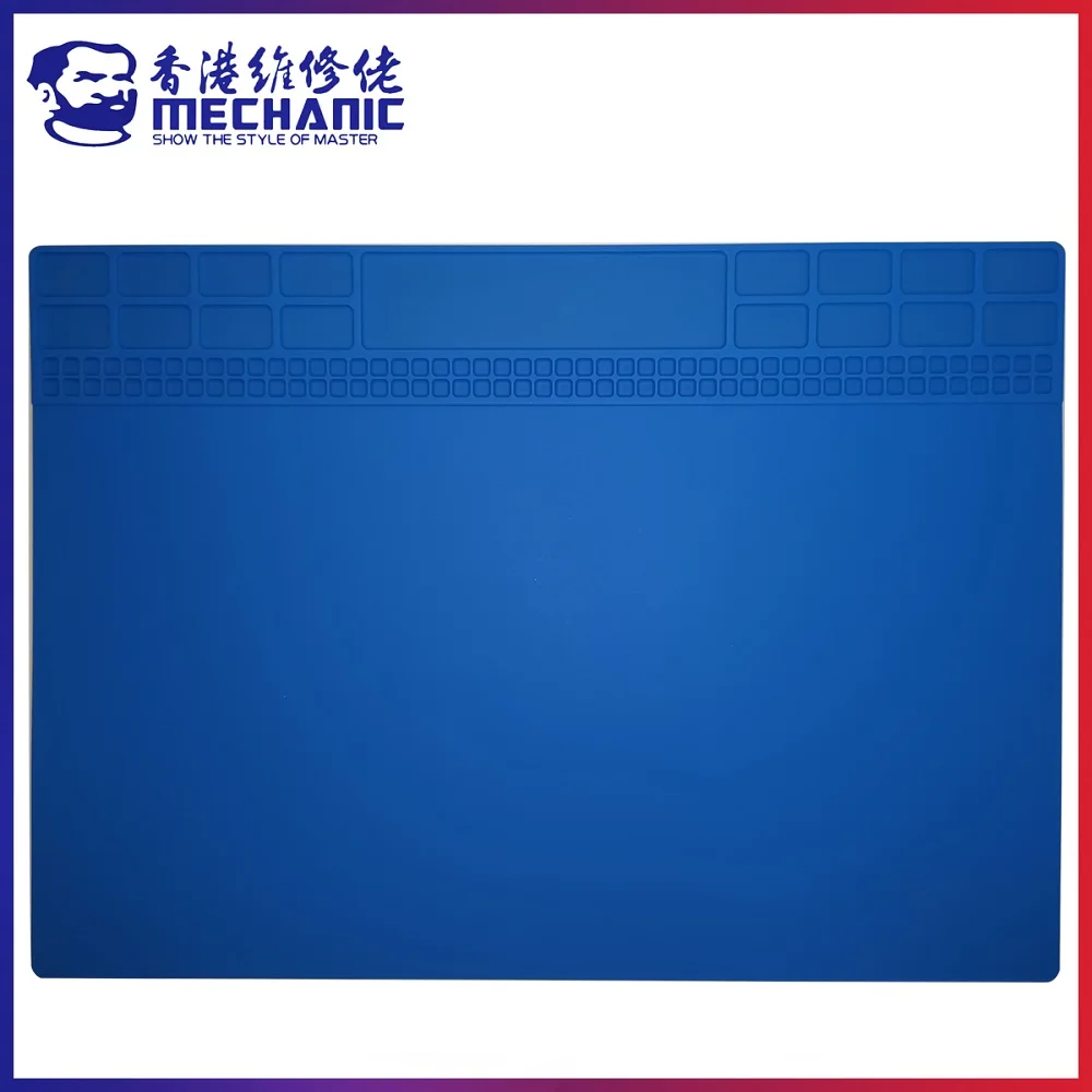 MECHANIC W211 25*35cm Magnetic Heat Insulation Soldering Silicone Work Pad High Temperature Resistance Welding Anti-scalding Mat