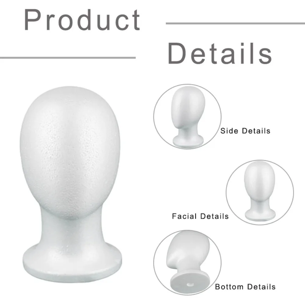 Male and Female Foam Manikin Heads for Wig Display: Styling, Hairstyle, Hats and Accessories - Suitable for Salons and Travel image 2