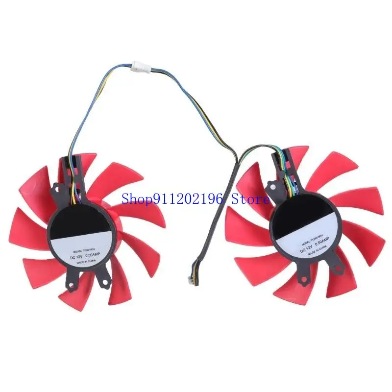 

P82A Quiet 4Pin Graphics Card Fan for RTX2060 GTX1660 1660Ti Graphics Card Radiator for Gamers Reliabled Cooling T128015CU