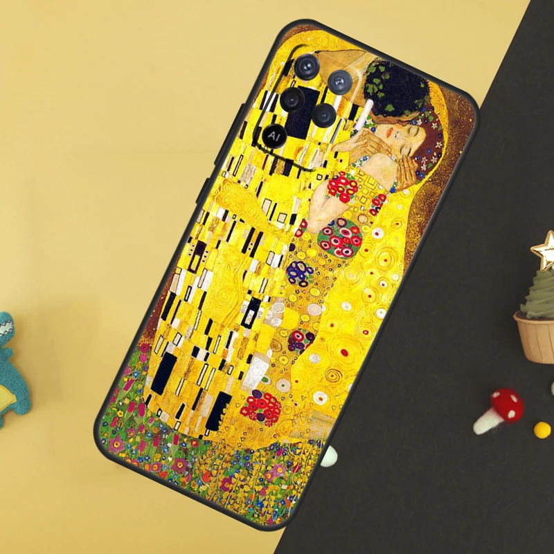 Estojo de pintura Gustav Klimt para OPPO, A78, A98, A58, A54, A74, A94, A76, A96, A5, A9, A52, A72, A77, A79, A53S, a57S, A15, A16, A17