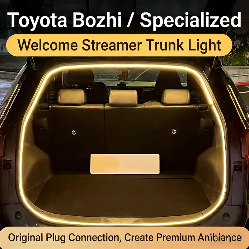 

For Toyota SUV RAV4 Highlander Fortuner C-HR Prado Land Cruiser LED Trunk Light Bar White Warm White Car Interior Lamp