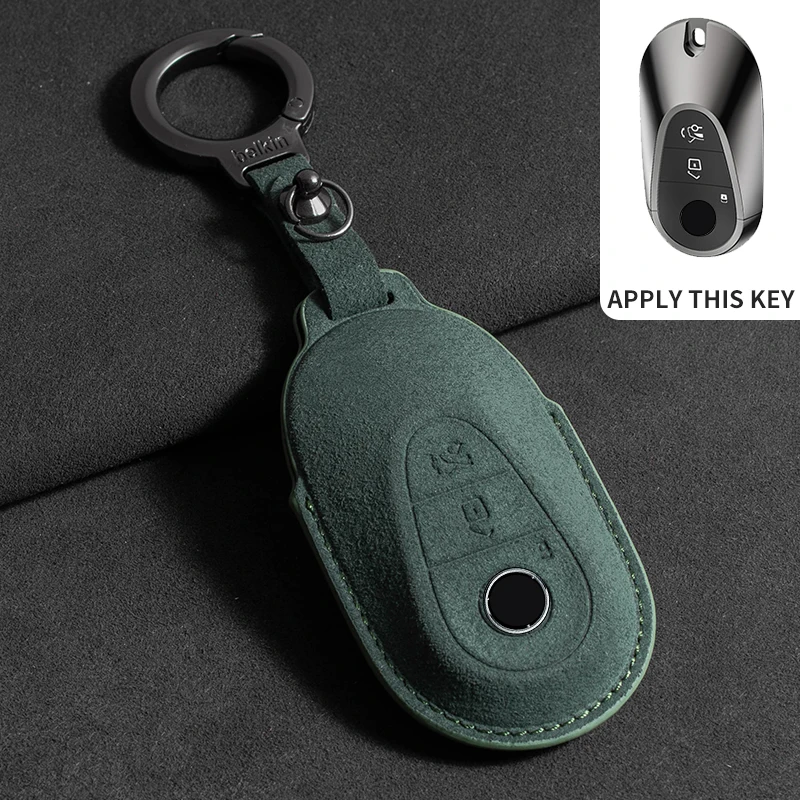 Wildleder Leder Auto Schlüssel etui für Mercedes Benz E Klasse W213 W205 E200 E260 E300 E320 Amg Cla 2018 2019 2020 Remote Fob Shell Fall