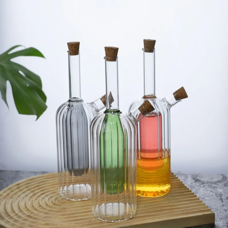 Kitchen Storage Sealed Bottles, Double-layer 2-in-1 Glass Bottles, Oil, Vinegar, Sauce, Seasoning Bottles, Kitchen Tools
