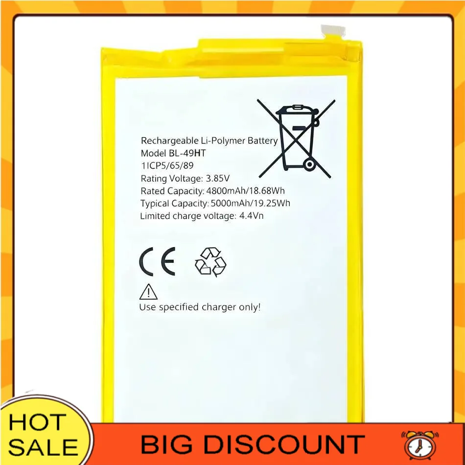 

5000Mah Long-Lasting Performance BL-49HT Mobile Phone Battery For Tecno Spark 6 Camon 16 Pro Reliable Power