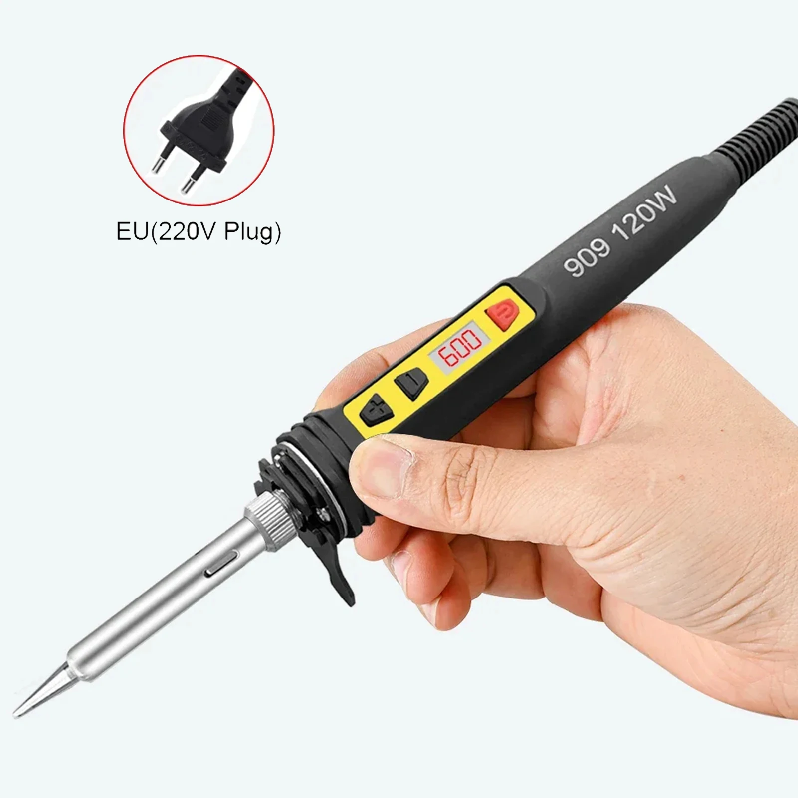 

120W Digital Soldering Iron Kit Repair Soldering Tool Set Electric Soldering Iron Dual Calibration Temperature 200-600C 909S