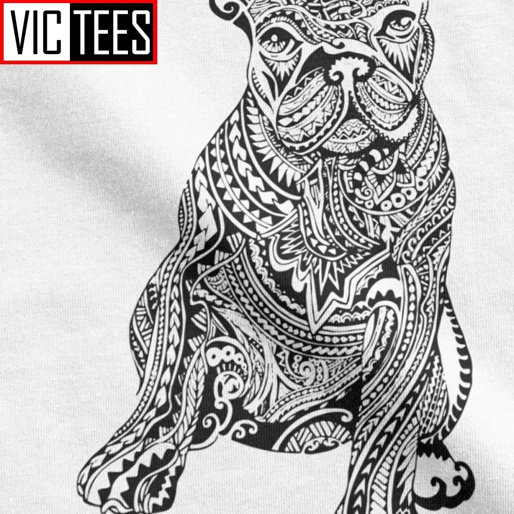 Men's Polynesian French Bulldog Dog Customized With Own Logo T Shirt Cotton Clothes Happy New Year Cool O Neck Oversized Tshirt image 3