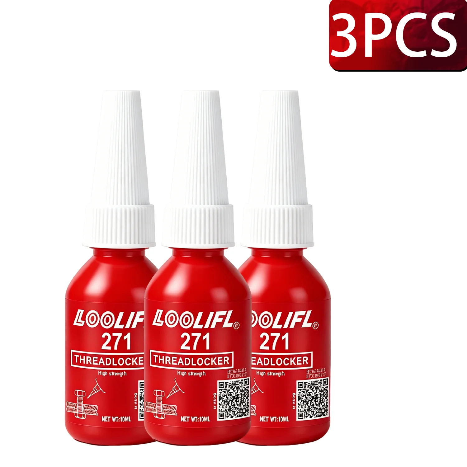 243 271 50g Anaerober Roter Schraubenkleber Schraubensicherung Gewindesicherung Stark Rutschfest Befestigungsgewinde-Sicherung Anti-Lose Hohe Festigkeit