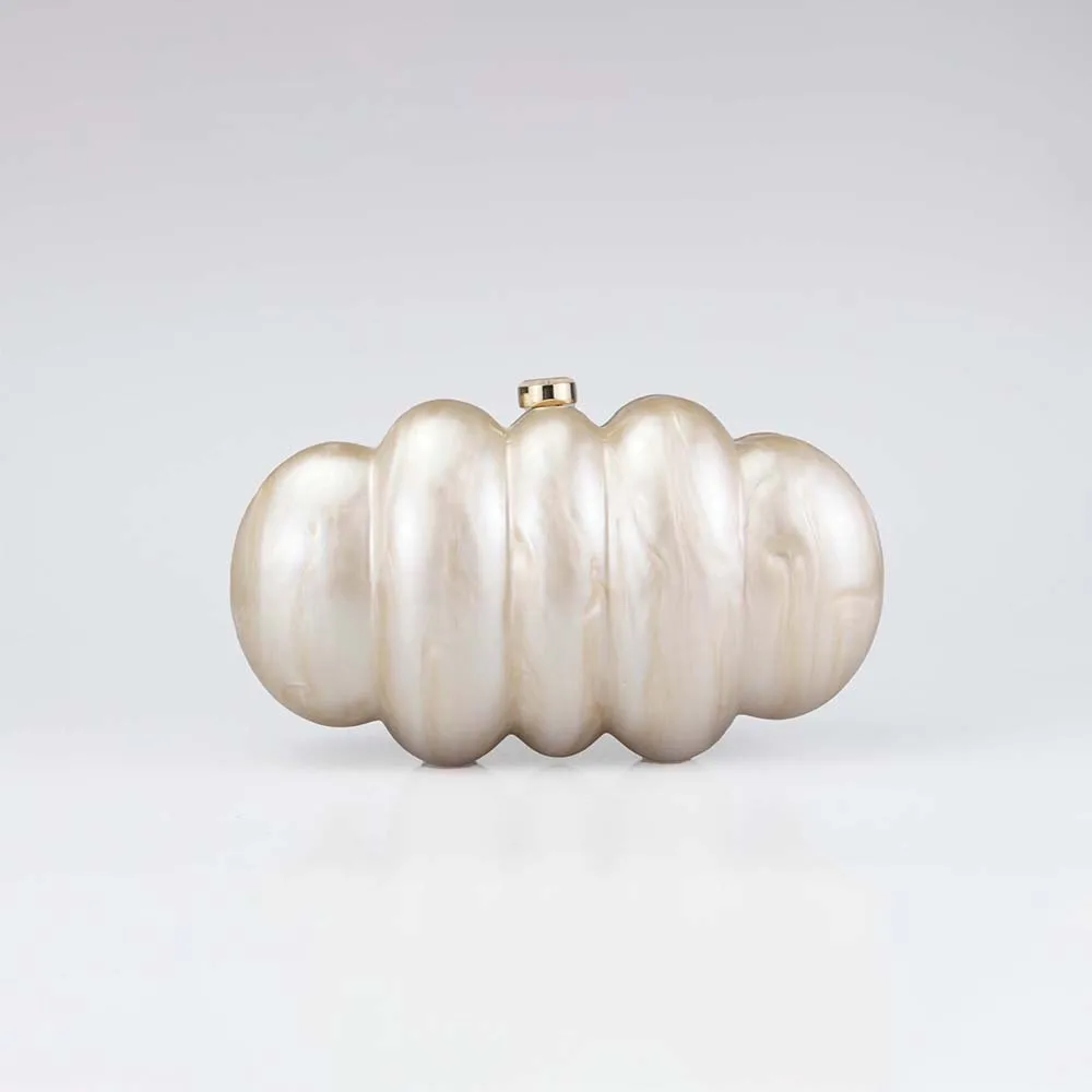 

Роскошная акриловая женская сумка 2025 года, модная персонализированная вечерняя сумочка цвета слоновой кости с жемчугом, милая сумка через плечо для ужина на одно плечо