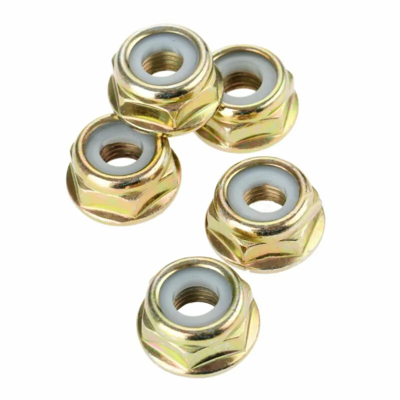 5PCS String Trimmer Brush Cutter Gear Case Spare Parts M10x1.25 Left Hand Thread Blade Nut Lawn Mowers Lawn Trimming Tools