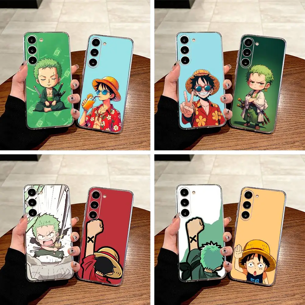 L-Z-Luffy & Zoro Phone Case For Samsung Galaxy A71,A70,A52,A51,A40,A30 Transparent Cover