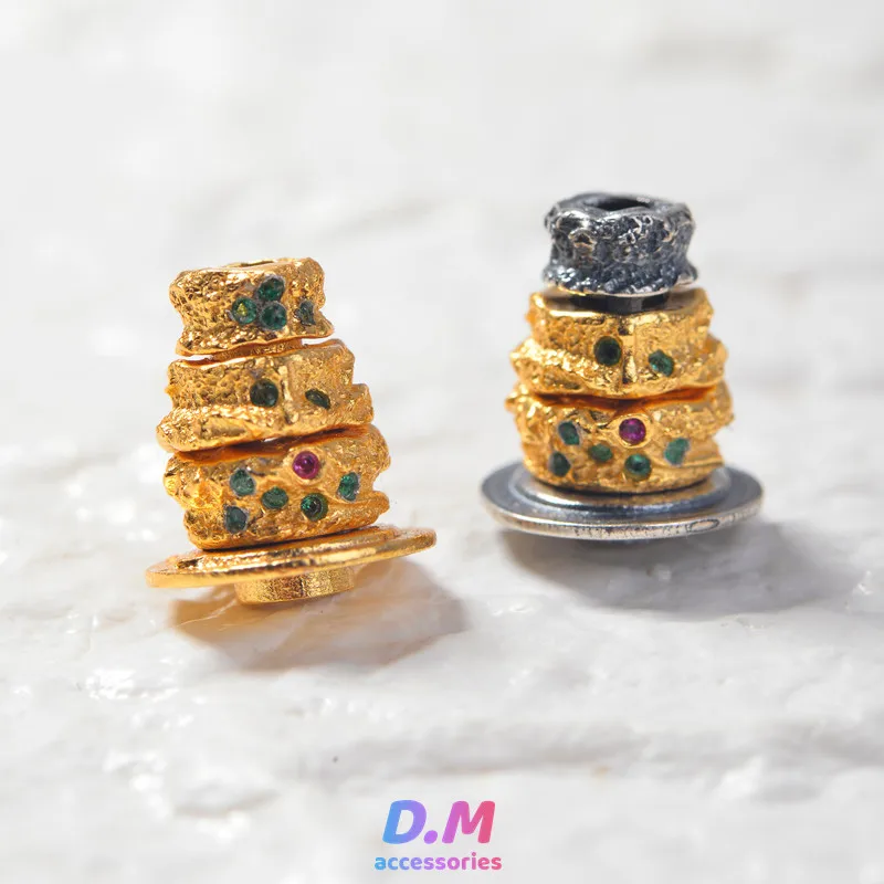 

Mortise Tenon Three Way Buddha Connector Stupa Six Syllable Mantra Good Luck Charm for DIY Bracelet Handmade Top Fine Accessory
