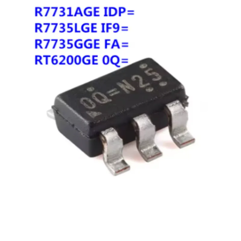 10PCS RT6200GE R7735GGE R7731AGE R7735LGE PMIC DC-DC Buck Flyback PWM Controller SOT23-6 SMD Power Management IC Chip
