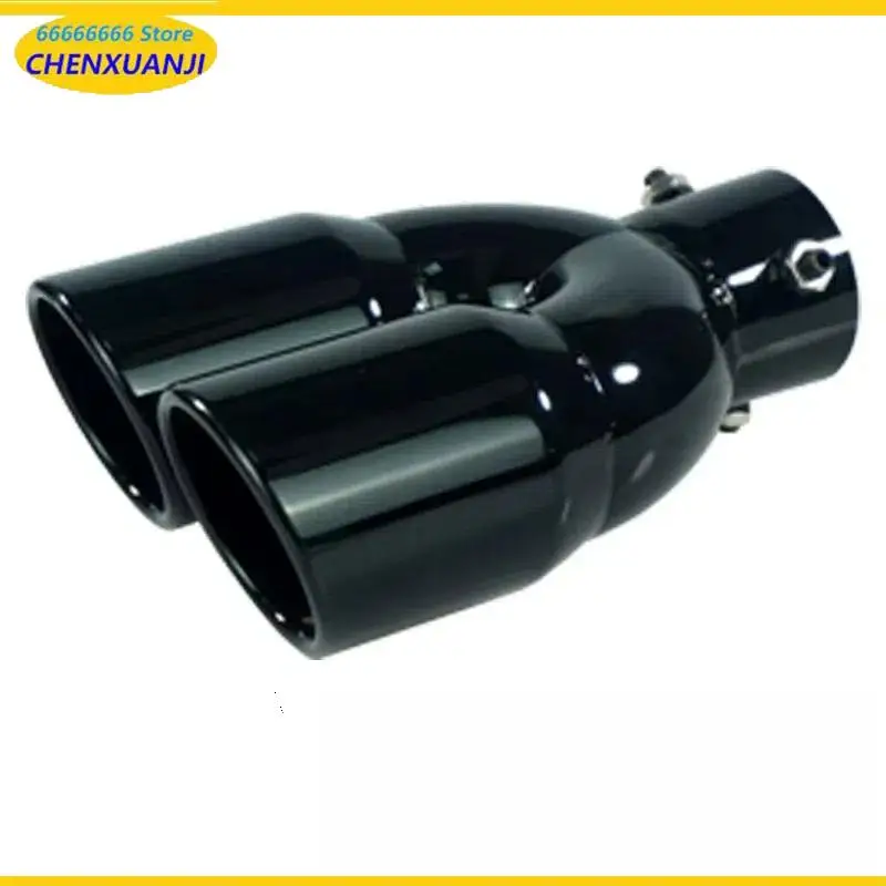 Creadgey 1PCS Car Bending Exhaust Tip Stainless Steel Universal Dual Muffler Rear Tail Pipe Nozzle Car Styling Accessories