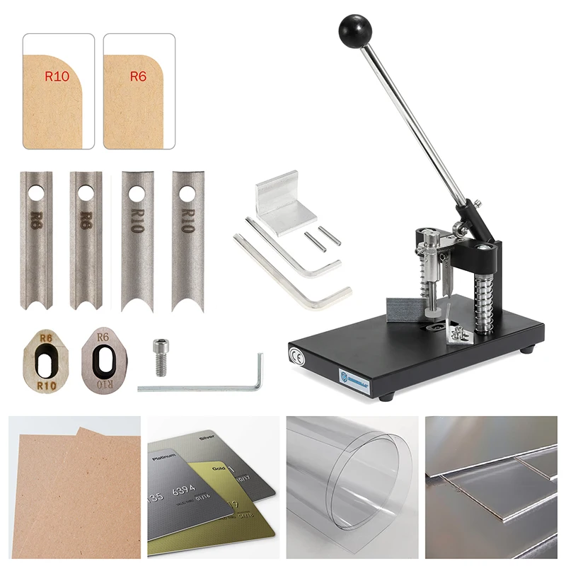 Corner Rounder Cutter Machine With R6mm R10mm Die Blade And Paper Holding Device A3 Steel Manual Heavy Duty Paper Corner Cutter