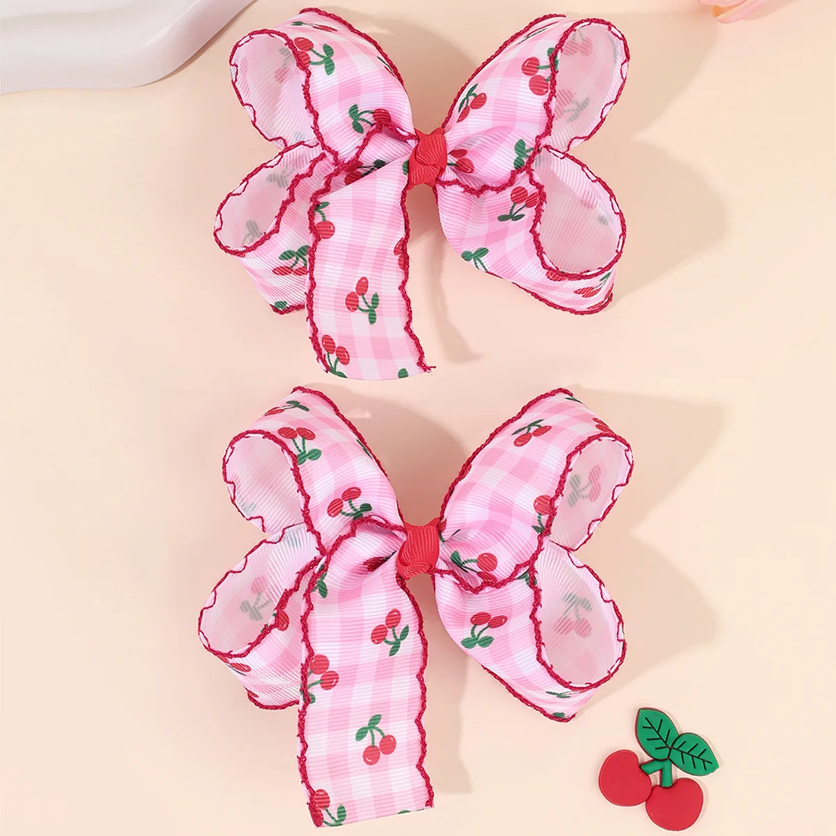 36pc Baby Girls Hair Clips Frill Bow Barrettes Strawberry Cherry Print Wave Hairpins Kids Edge Lock Hair Accessories Wholesale