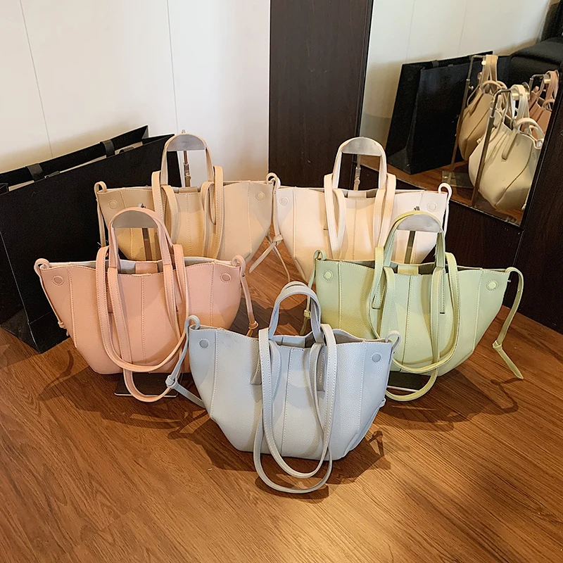MOODS Branded Underarm Shoulder Bags For Women 2024 Latest Luxury Designer Handbags Soft PU Leather Large Capacity Shopping Tote