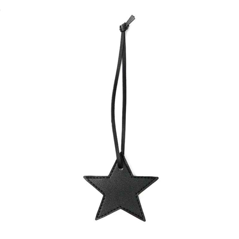 ChimFive-Pendentif étoile pointue en cuir PU pour sac à dos, breloque de sac, porte-clés en cuir, cadeau, nouveau