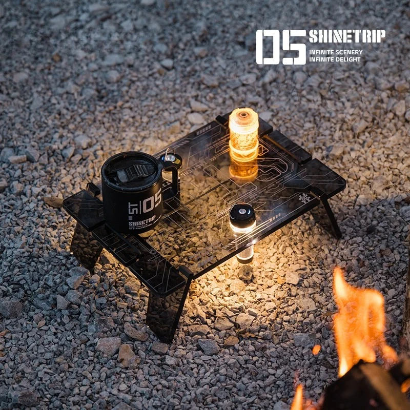 new Star Stacked Acrylic Mini Camping Table IGT Transparent Unit Board Camping Light Component