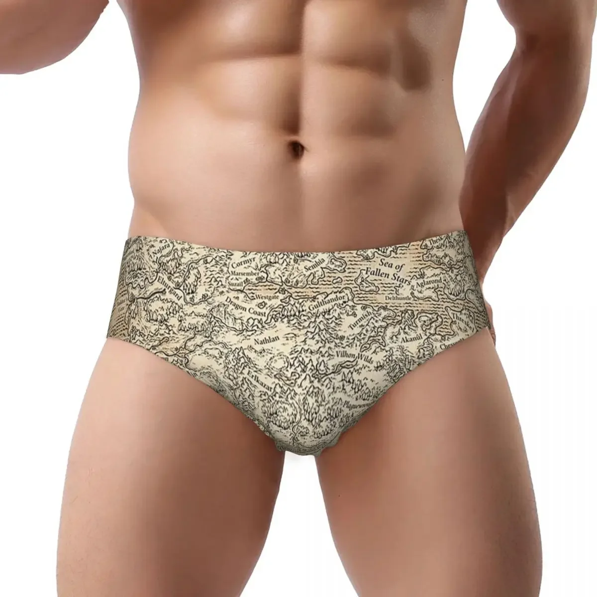 Annotated Map Of Faerun Men's Triangle Panties Comfortable Boxer Underpants Short Underwear for Homme Man Boyfriend Gifts