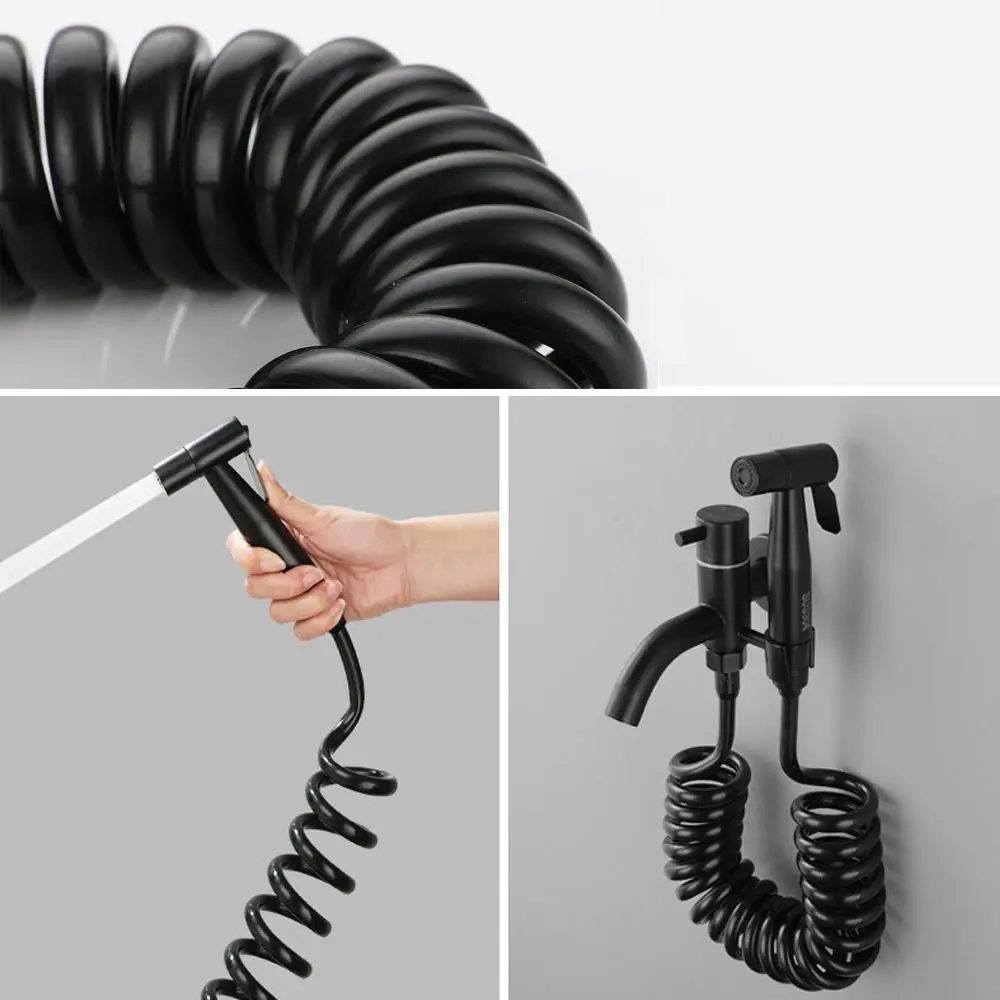 1.5/2/3 Meter Flexible Spring Shower Hose Telephone Line Style Anti-wrap Bath Sprayer Connect Pipe Retractable Large Flow