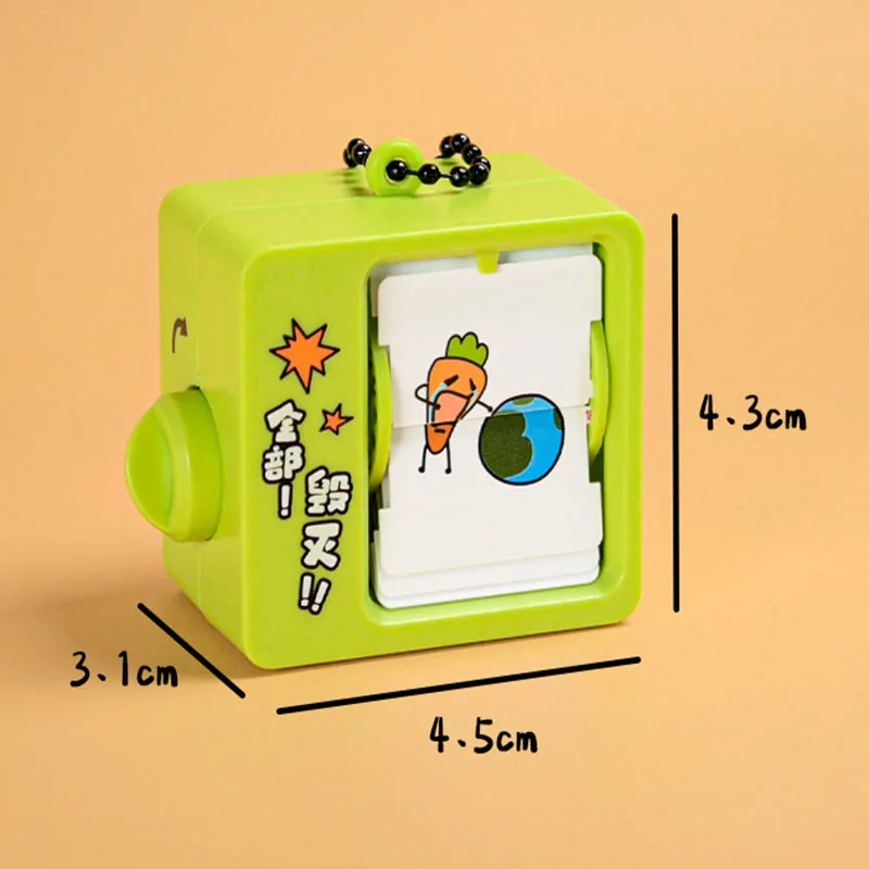 Cartoon-Buch-Flip-Animation-Maschine, Kreativer Schlüsselanhänger, Rucksack-Anhänger, Entspannungsspielzeug, kleines Geschenk, Fidget-Spielzeug, Neuheitenspielzeug – Detail 2