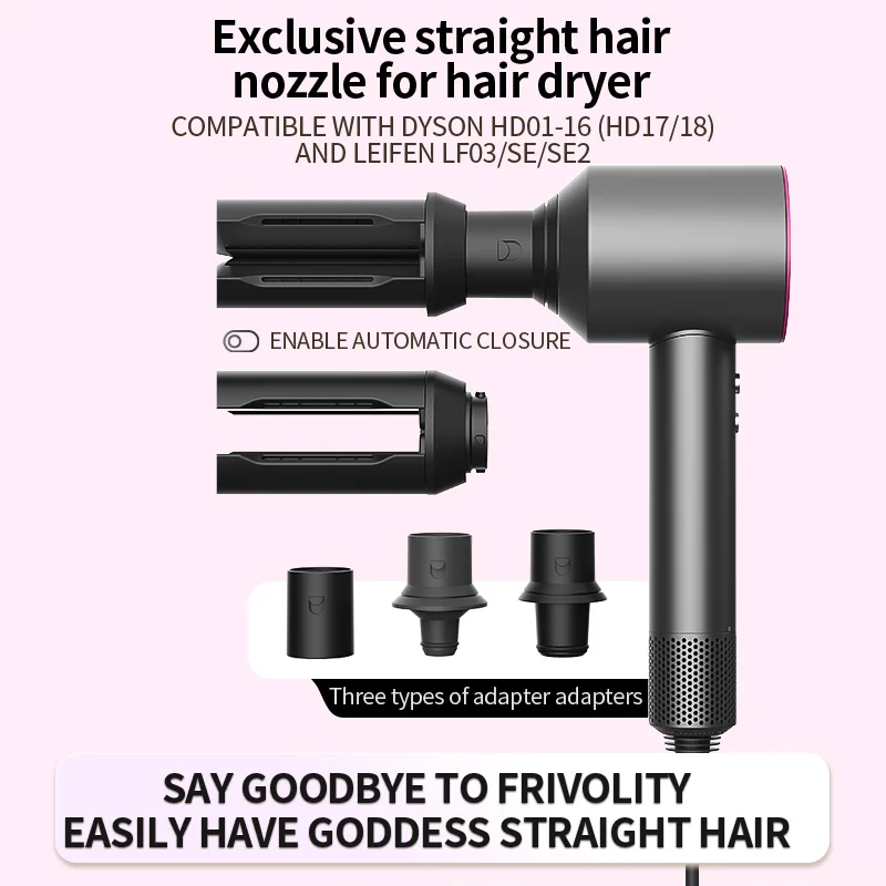 Styling Plate Clip Straightening Tool Nozzle Universal Hair Straightener Attachment For Airwrap HS01 HS05 HS08 Curling Iron